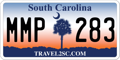 SC license plate MMP283