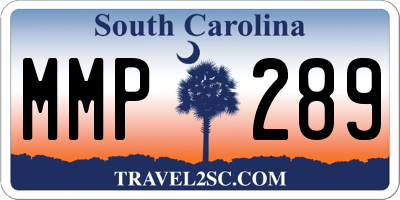 SC license plate MMP289