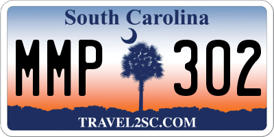 SC license plate MMP302