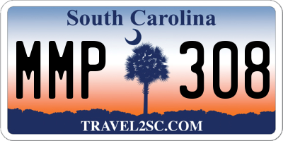 SC license plate MMP308