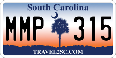 SC license plate MMP315