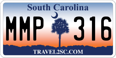 SC license plate MMP316