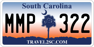 SC license plate MMP322