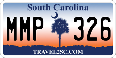 SC license plate MMP326