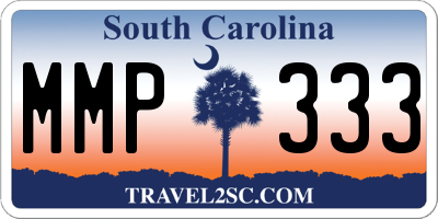 SC license plate MMP333