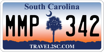 SC license plate MMP342
