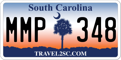 SC license plate MMP348