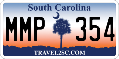 SC license plate MMP354
