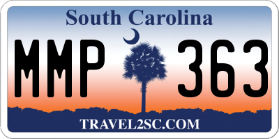 SC license plate MMP363