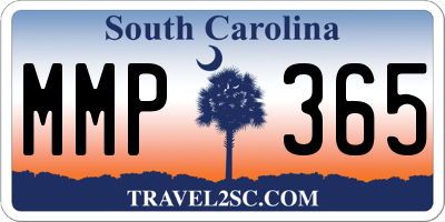 SC license plate MMP365
