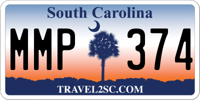SC license plate MMP374