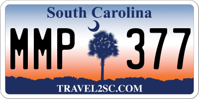 SC license plate MMP377