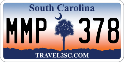 SC license plate MMP378