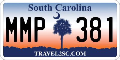 SC license plate MMP381