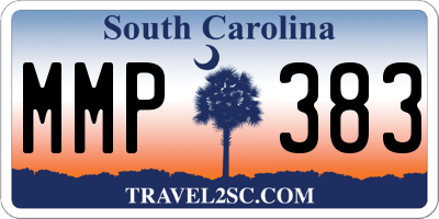 SC license plate MMP383