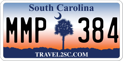 SC license plate MMP384