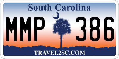 SC license plate MMP386