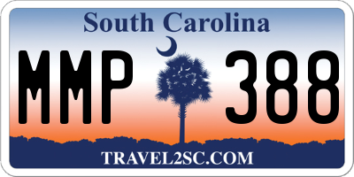 SC license plate MMP388