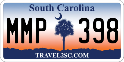 SC license plate MMP398