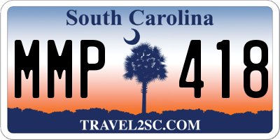 SC license plate MMP418