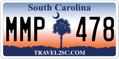 SC license plate MMP478