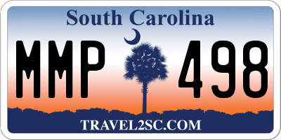SC license plate MMP498