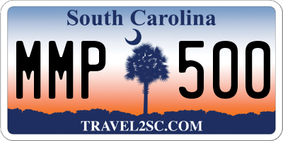 SC license plate MMP500