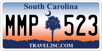 SC license plate MMP523