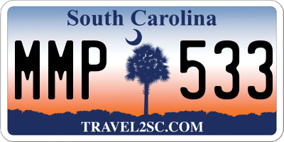 SC license plate MMP533