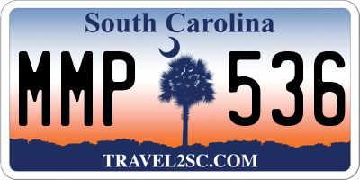 SC license plate MMP536