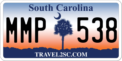 SC license plate MMP538
