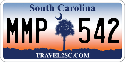SC license plate MMP542