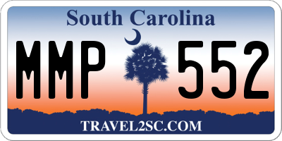 SC license plate MMP552