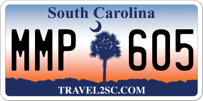 SC license plate MMP605