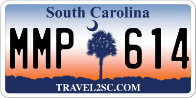 SC license plate MMP614