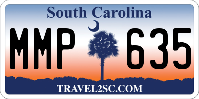SC license plate MMP635