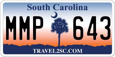 SC license plate MMP643
