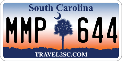 SC license plate MMP644