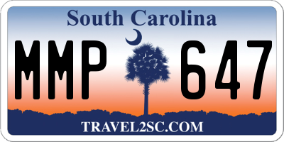 SC license plate MMP647