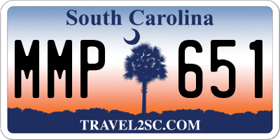 SC license plate MMP651