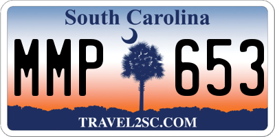 SC license plate MMP653