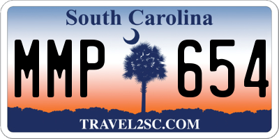 SC license plate MMP654