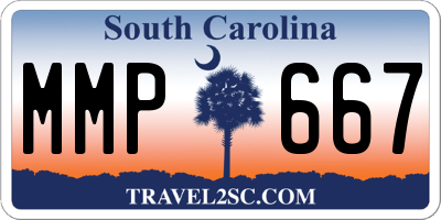 SC license plate MMP667
