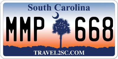 SC license plate MMP668