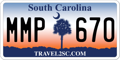 SC license plate MMP670