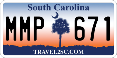 SC license plate MMP671