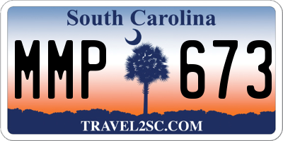 SC license plate MMP673