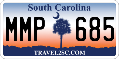 SC license plate MMP685