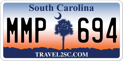 SC license plate MMP694