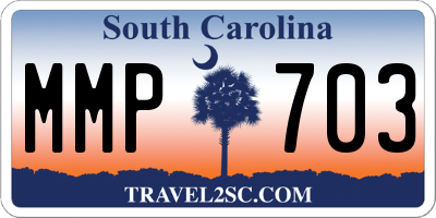 SC license plate MMP703